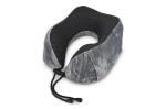 Contoured memory foam travel pillow with EVA case Convoy grey