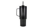 Miami mug with handle Transparent 1.2 L R-PET Transparent black