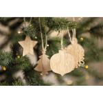 CHRISET Set of wooden Xmas ornaments Timber