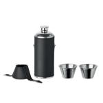 COCOON Hip flask with shot cups Black