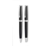 LYON SET Ball pen and roller set Black