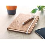 SUBER SET A5 cork notebook with pen Fawn