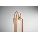 CAMPO DI VINO Flaschen-Geschenktasche Jute Beige