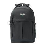 SIENA 600D RPET 2 tone backpack Black