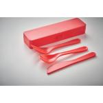 RIGATA Cutlery set recycled PP Red