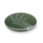 MIRROR Badge mit Make-up Spiegel Silber matt
