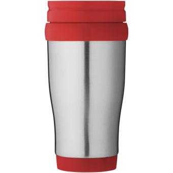 Sanibel 400 ml insulated mug Silver/red