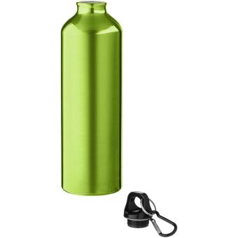 Oregon 770 ml aluminium water bottle with carabiner Lime