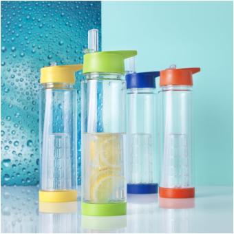 Tutti-frutti 740 ml Tritan™ infuser sport bottle Transparent blue