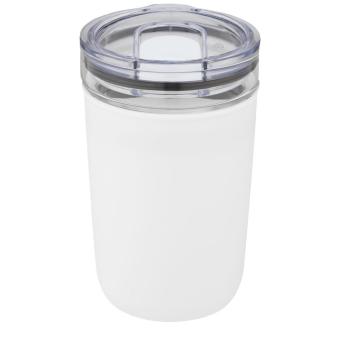 Bello 420 ml glass tumbler with recycled plastic outer wall White