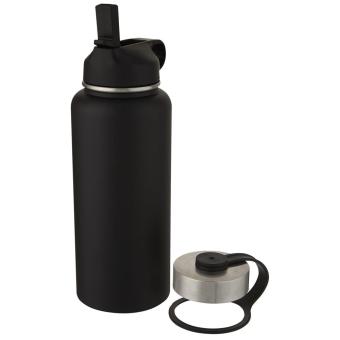 Supra 1 l Kupfer-Vakuum Isolierflasche mit 2 Deckeln Schwarz