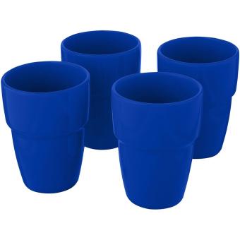 Staki 4-piece 280 ml stackable mug gift set Corporate blue