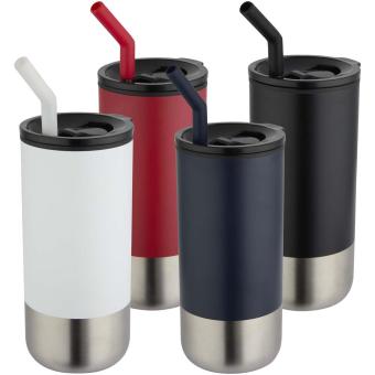 Grayson 480 ml RCS recycled insulated tumbler with straw Navy