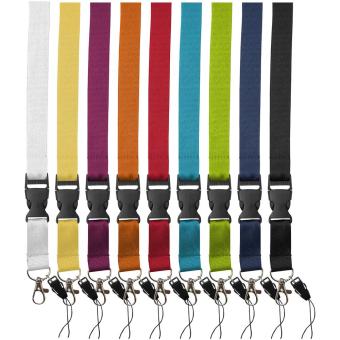 Sagan Lanyard mit abnehmbarer Schnalle und Handyband Schwarz