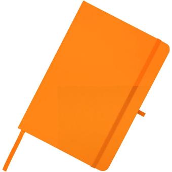 Teak A5 Hardcover Notizbuch, liniert, aus recyceltem Material Orange