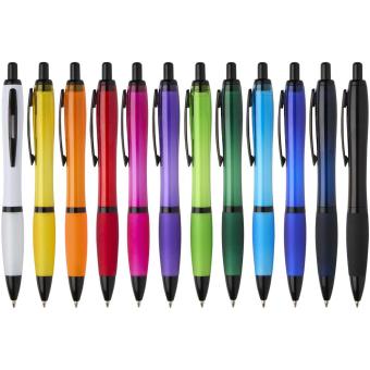 Nash recycled plastic ballpoint pen with black trims (black ink) Aqua