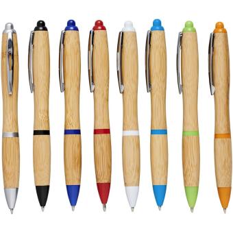 Nash bamboo ballpoint pen (blue ink), nature Nature,red
