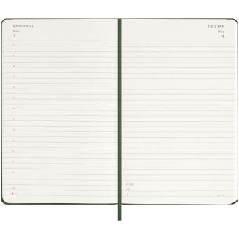 Moleskine hard cover 12 month L daily planner Olive