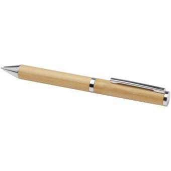 Apolys bamboo ballpoint and rollerball pen gift set  (black ink) Nature