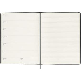 Moleskine Hardcover 12 Monate Wochenkalender XL Schwarz
