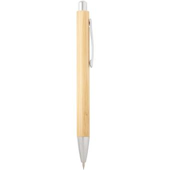 Oblys bamboo ballpoint pen and mechanical pencil set (black ink) Nature
