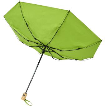 Bo 21" foldable auto open/close recycled PET umbrella Lime
