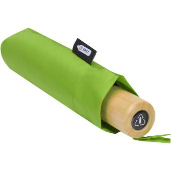 Birgit 21'' foldable windproof recycled PET umbrella Lime green