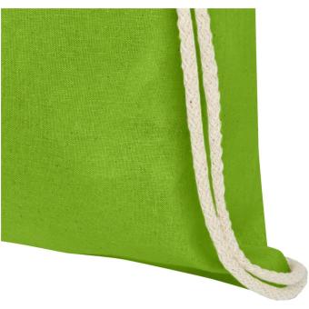 Oregon 100 g/m² cotton drawstring bag 5L Lime