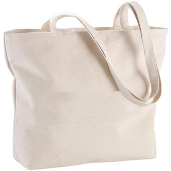 Ningbo 320 g/m² zippered cotton tote bag 15L Nature