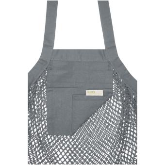 Pune 100 g/m² GOTS organic mesh cotton tote bag 6L Convoy grey