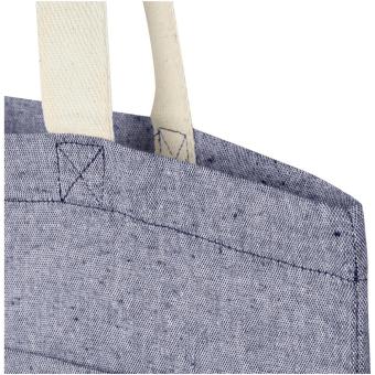 Pheebs 150 g/m² recycled cotton tote bag with front pocket 9L Taupe