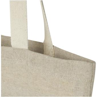 Pheebs 150 g/m² recycled cotton tote bag with front pocket 9L, nature Nature,black