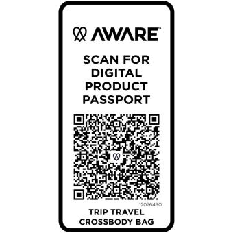 Trip Aware™ Recycelte Reisetasche mit Schultergurt 1 L Schwarz