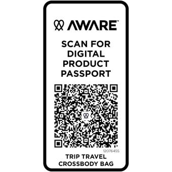 Trip Aware™ recycled travel crossbody bag 1L Light blue/blue pusher