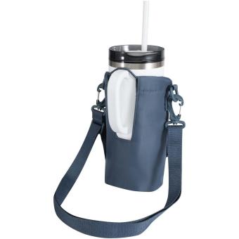 Trip Aware™ recycled travel bottle bag 2L Light blue/blue pusher