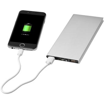 Plate 8000 mAh aluminium power bank Silver