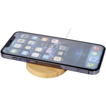 Atra 10W bamboo magnetic wireless charging pad Fawn