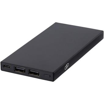 Connect 5000 mAh recycled aluminium power bank Black