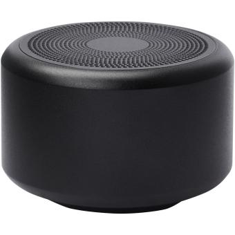 Rise 3 W Mini-Bluetooth®-Lautsprecher aus recyceltem RCS Aluminium Schwarz