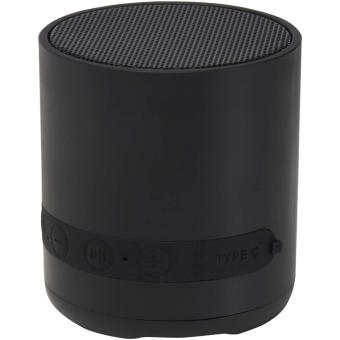 Hunor 3W recycled plastic wireless speaker Black