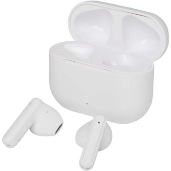 Altais recycled plastic True Wireless Bluetooth earbuds White