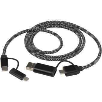 SMART 65 W, 100 cm, RCS-zertifiziertes magnetisches 5-in-1-Ladekabel Schwarz