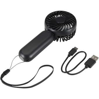 Aervia Tragbarer Ventilator aus recyceltem Kunststoff Schwarz