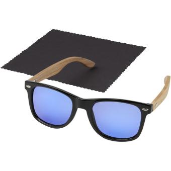 Hiru verspiegelte polarisierte Sonnenbrille aus rPET/Holz in Geschenkbox Holz