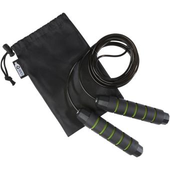 Austin soft skipping rope in recycled PET pouch Apple green