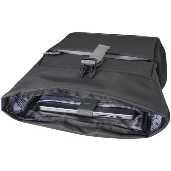 Aqua 15" wasserabweisende Fahrradtasche aus GRS Recyclingmaterial 20 L Schwarz