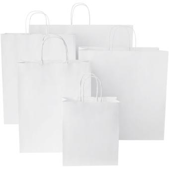 Kraft 80-90 g/m2 paper bag with twisted handles - X large White