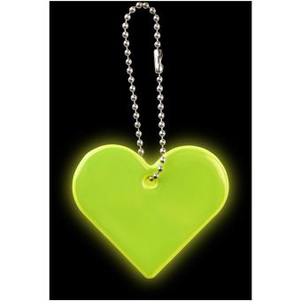 RFX™ H-16 heart reflective PVC hanger Neon yellow