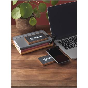 SCX.design P35 5.000 mAh Powerbank aus Holz mit Leuchtlogo Bambus