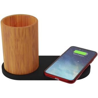 SCX.design W17 10W light-up logo wireless charging pad and bamboo pencil holder Bamboo